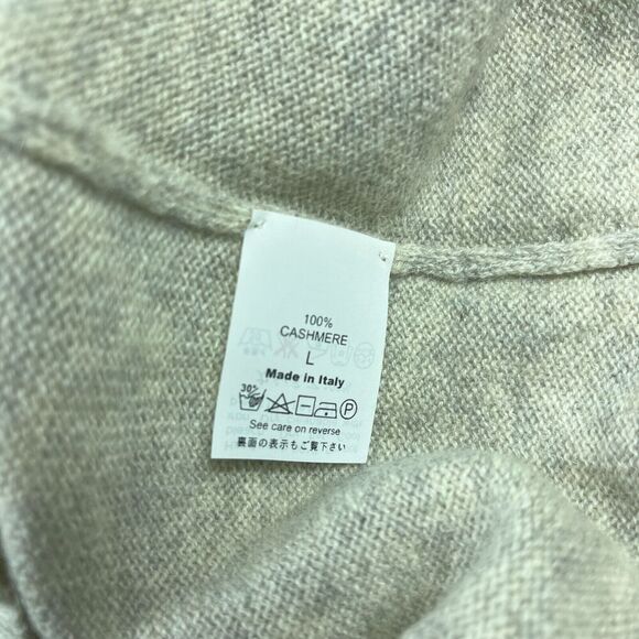 BP Studio Womens Cashmere V-Neck Sweater Gray Long Short Sleeve Pullover S/M - Picture 9 of 11